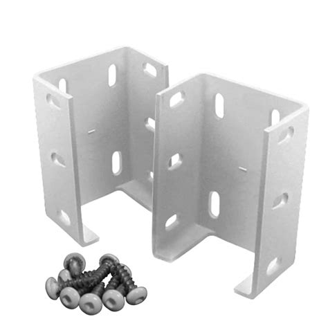 freedom pre-assembled 2-pack white metal fence bracket vinyl fence|Freedom Set and Secure 3.